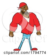 Poster, Art Print Of Clipart Cartoon Muscular Man