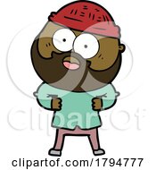 Poster, Art Print Of Clipart Cartoon Man Wearing A Beanie