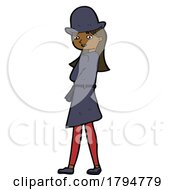 Poster, Art Print Of Clipart Cartoon Female Spy
