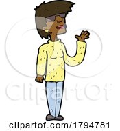 Clipart Cartoon Woman Gesturing