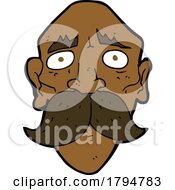 Poster, Art Print Of Clipart Cartoon Mans Face