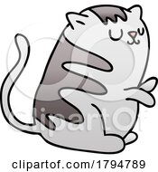 Poster, Art Print Of Clipart Cartoon Tabby Cat