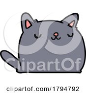 Clipart Cartoon Black Cat by lineartestpilot