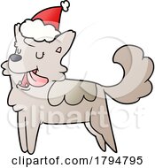 Clipart Cartoon Christmas Dog