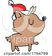 Clipart Cartoon Christmas Reindeer by lineartestpilot