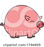 Clipart Cartoon Pig by lineartestpilot