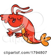 Poster, Art Print Of Clipart Cartoon Singing Shrimp