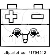 Clipart Cartoon Happy Car Battery by lineartestpilot