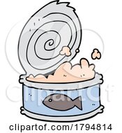 Poster, Art Print Of Clipart Cartoon Canned Fish Or Cat Food