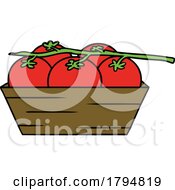 Poster, Art Print Of Clipart Cartoon Tomatoes