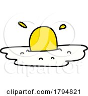 Clipart Cartoon Sunny Side Up Egg by lineartestpilot