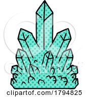 Poster, Art Print Of Clipart Cartoon Crystal Cluster