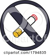 Poster, Art Print Of Clipart Cartoon No Smoking Symbol
