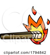 Poster, Art Print Of Clipart Cartoon Lit Torch