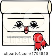 Clipart Cartoon Certificate Mascot by lineartestpilot