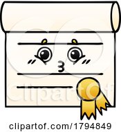 Poster, Art Print Of Clipart Cartoon Certificate Mascot