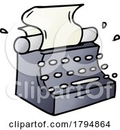 Clipart Cartoon Typewriter by lineartestpilot