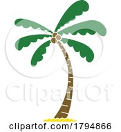 Clipart Cartoon Coconut Palm Tree