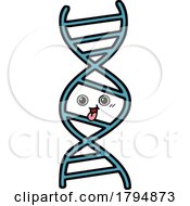 Clipart Cartoon Happy DNA Strand by lineartestpilot