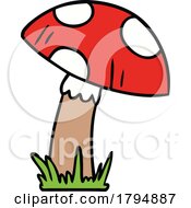 Clipart Cartoon Toad Stool Mushroom by lineartestpilot
