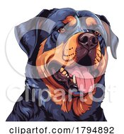 Poster, Art Print Of Rottweiler Dog Portrait