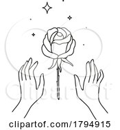 Poster, Art Print Of Mystic Hands With A Rose