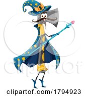 Wizard Axe Tool Mascot