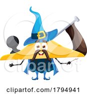 Poster, Art Print Of Wizard Jack Plane Tool Mascot