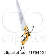 Poster, Art Print Of Hand Saw Tool Mascot