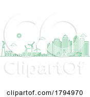 Wind Turbine Green City Design by Vector Tradition SM