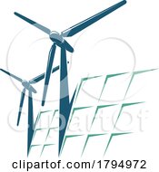 Wind Turbine And Solar Panel Design by Vector Tradition SM