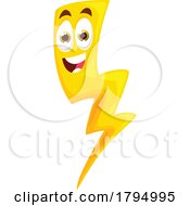Poster, Art Print Of Lightning Bolt Weather Mascot