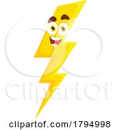 Poster, Art Print Of Lightning Bolt Weather Mascot