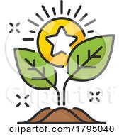 Poster, Art Print Of Star Coin And Plant
