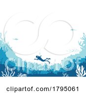 Poster, Art Print Of Scuba Diver Background