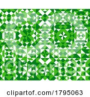 Poster, Art Print Of Abstract Green Tile Background
