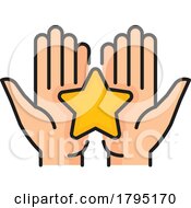 Poster, Art Print Of Hands Holding A Star