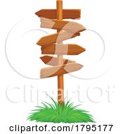 Wood Sign With Arrows