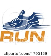 Poster, Art Print Of Running Shoe With Text