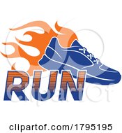 Poster, Art Print Of Running Shoe With Text