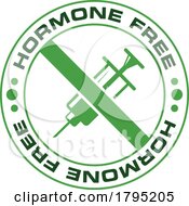 Poster, Art Print Of Green Syringe Hormone Free Icon