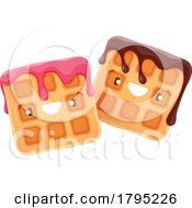 Waffle Food Mascots by Vector Tradition SM