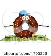 Poster, Art Print Of Yoga Donut Food Mascot