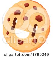 Chocolate Chip Cookie Food Fruit Mascot by Vector Tradition SM