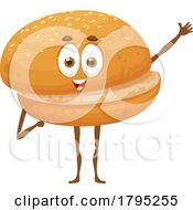 Poster, Art Print Of Hamburger Bun Bread Mascot
