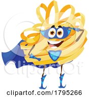 Super Hero Tagliatelle Pasta Food Mascot