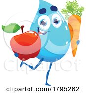 Healthy Water Drop Mascot by Vector Tradition SM