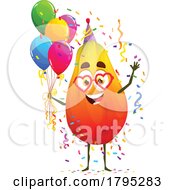 Party Papaya Food Fruit Mascot