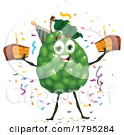 Party Bergamot Food Fruit Mascot by Vector Tradition SM