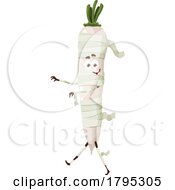 Poster, Art Print Of Daikon Mummy Food Fruit Mascot